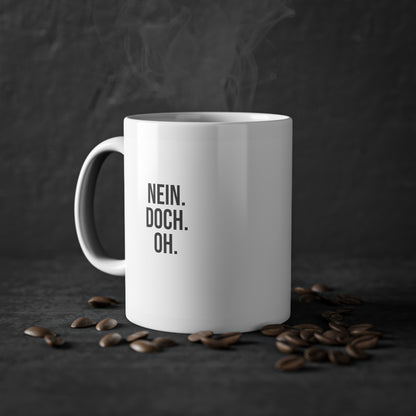 Weisse Film Tasse "Hasch mich, ich bin der Mörder"