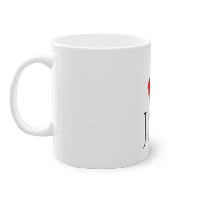 Weisse Tasse "I love Juist"