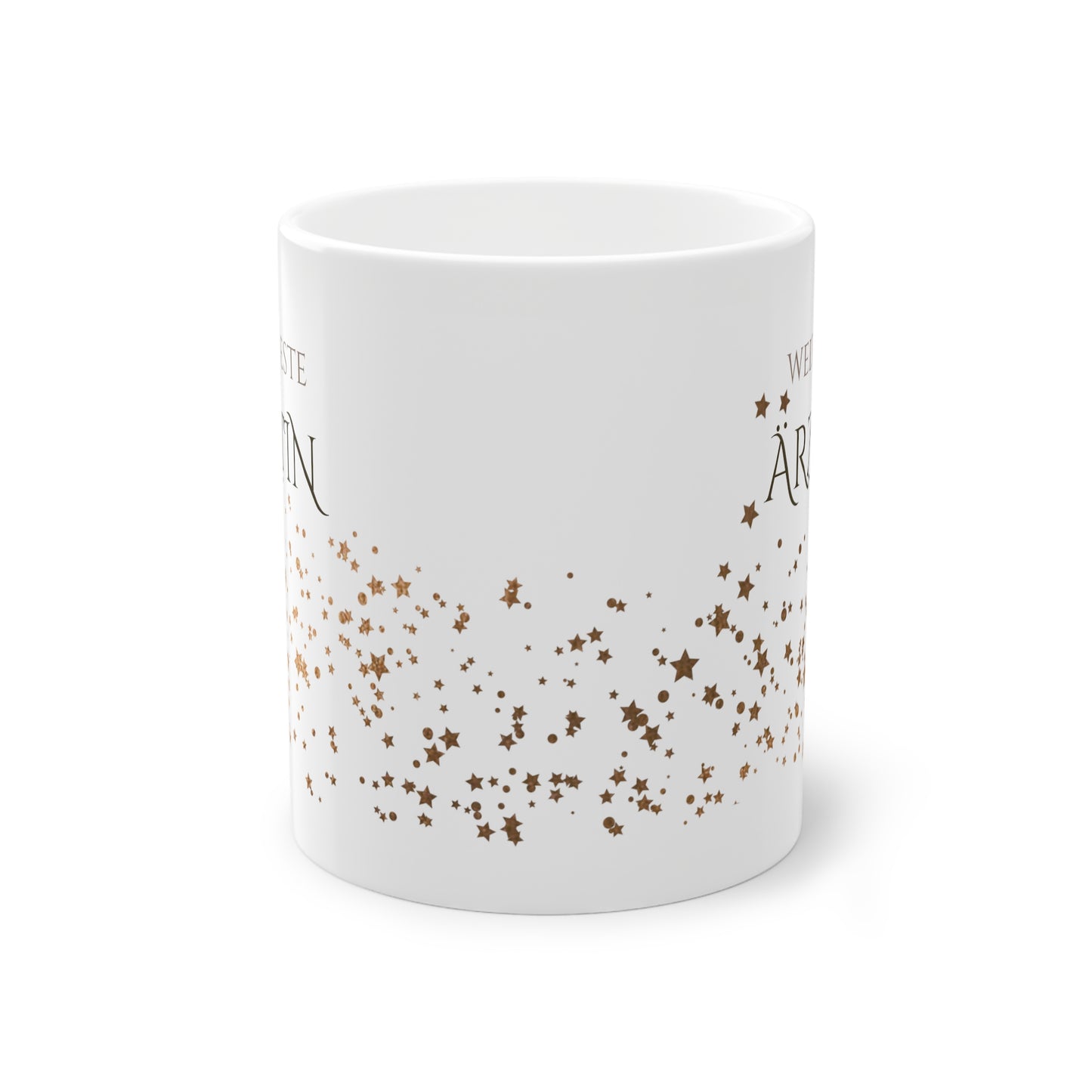 Weisse Tasse golden Glitter "weltbeste Ärztin"