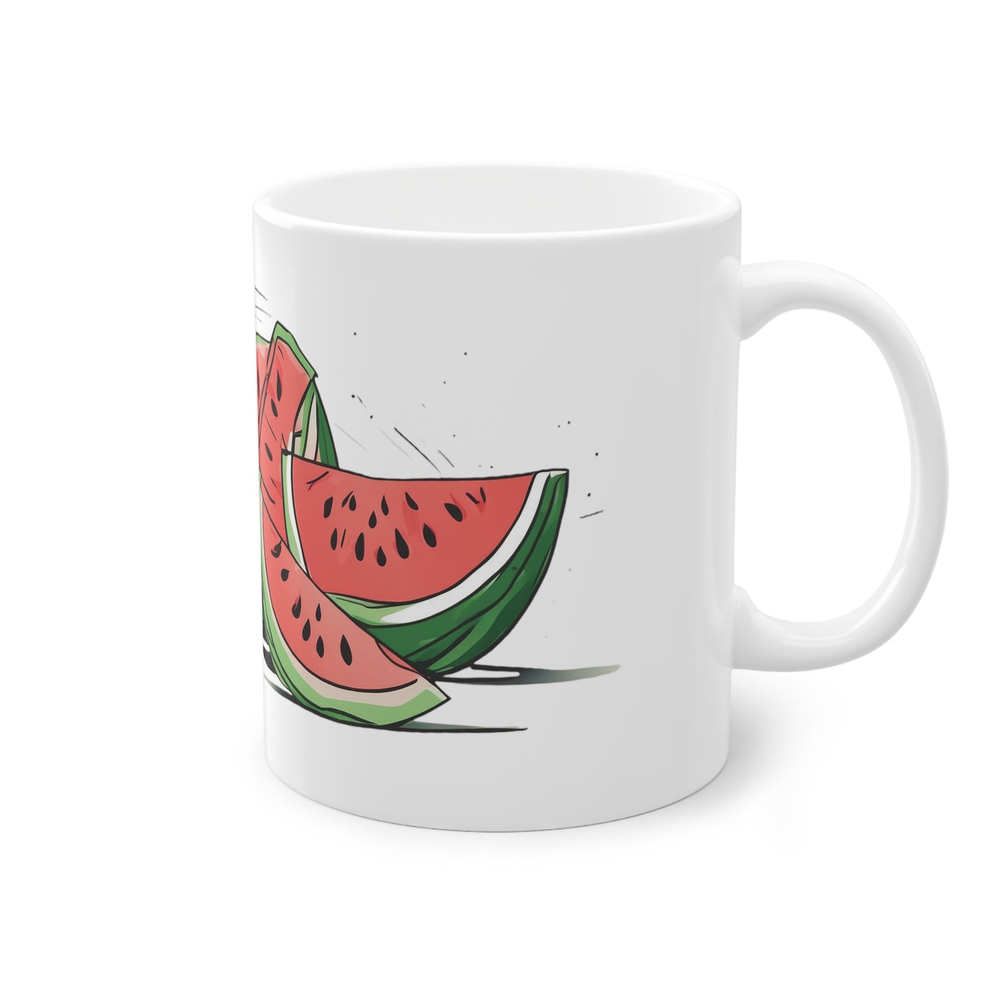 Weisse Tasse "Melonen"