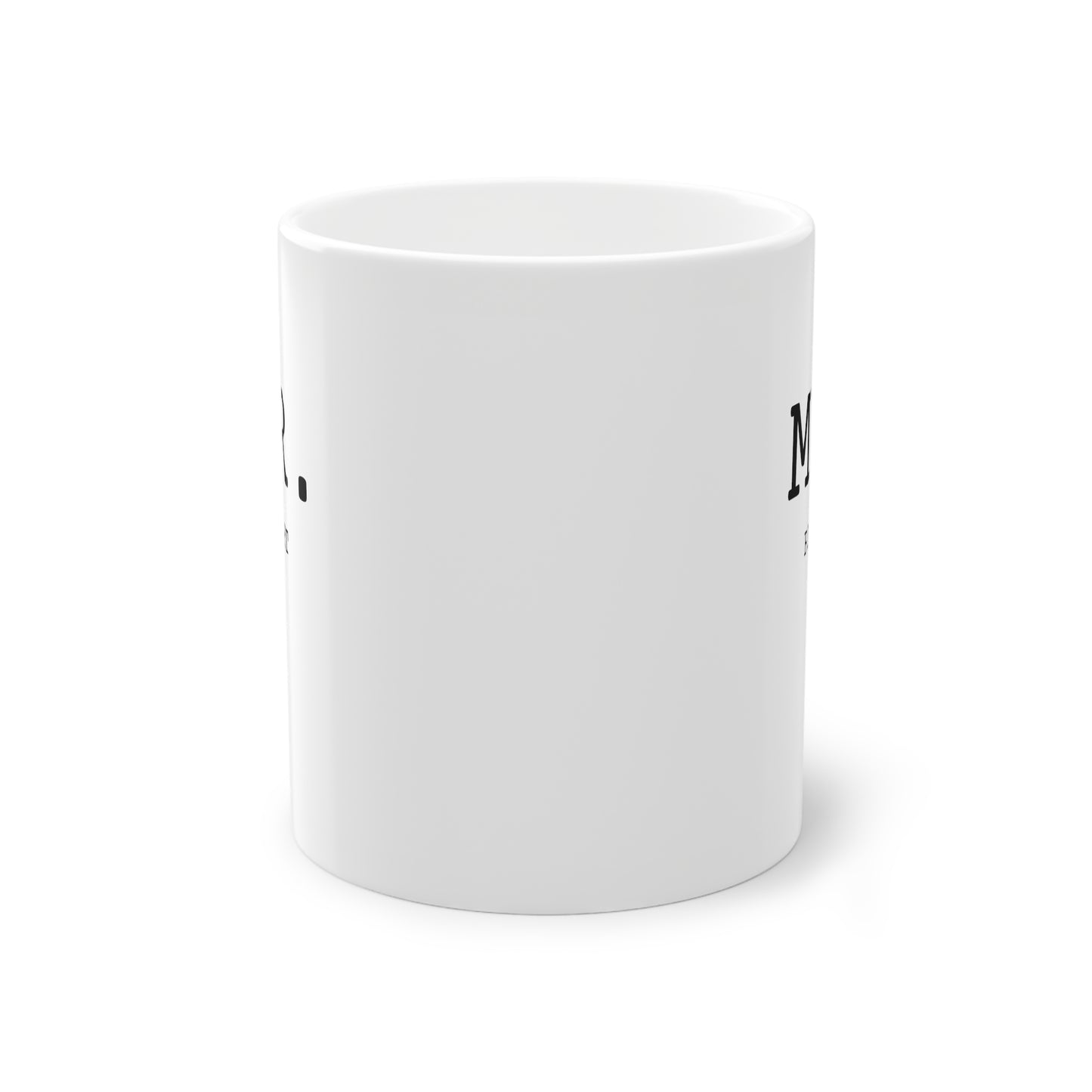 Weisse Design Partnertasse "Mr."