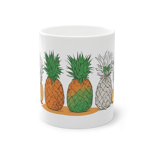 Weisse Tasse "Annanas"