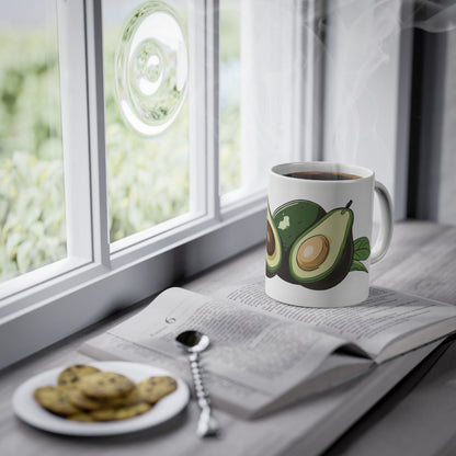 Weisse Tasse "Avocado"