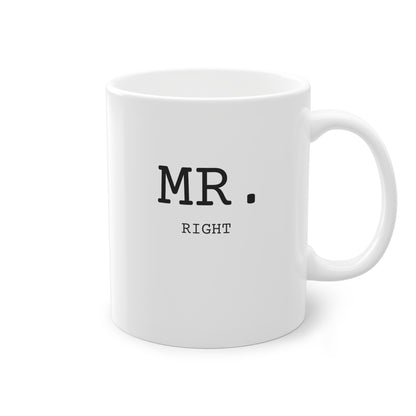 Weisse Design Partnertasse "Mr."