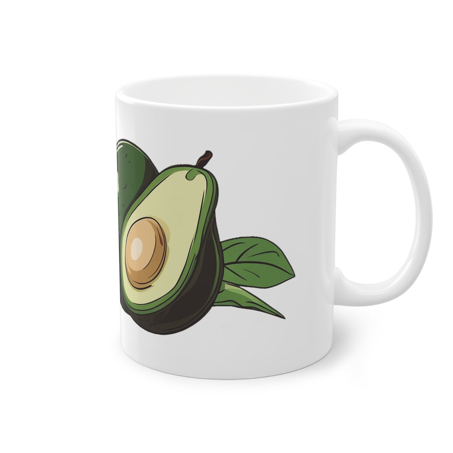 Weisse Tasse "Avocado"