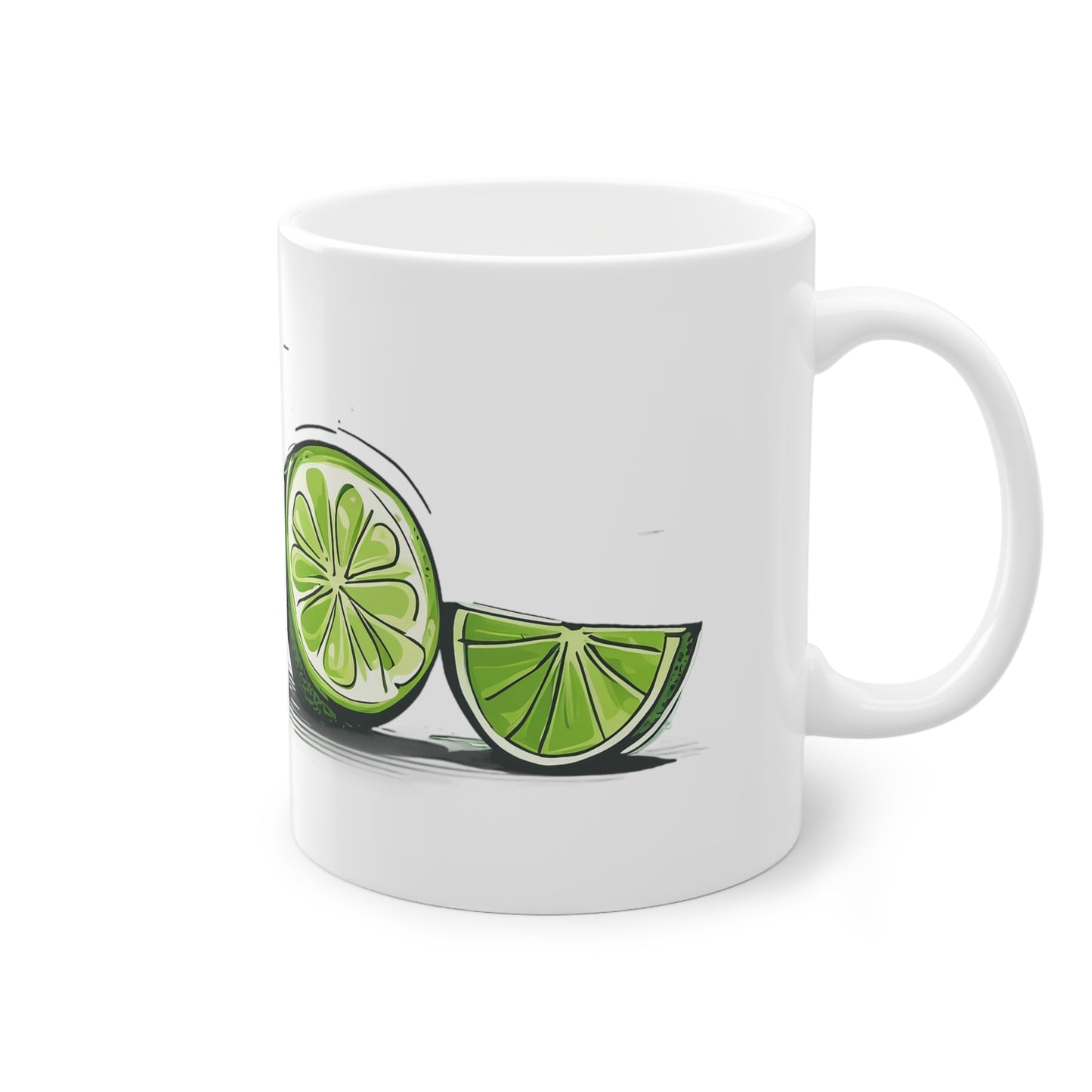 Weisse Tasse "Limonen"