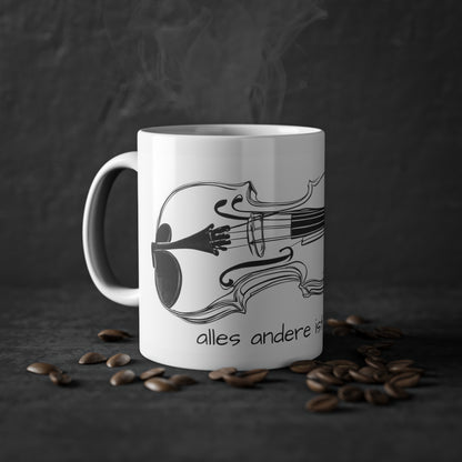 Weisse Musik Tasse "Violine"