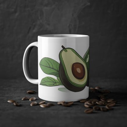 Weisse Tasse "Avocado"