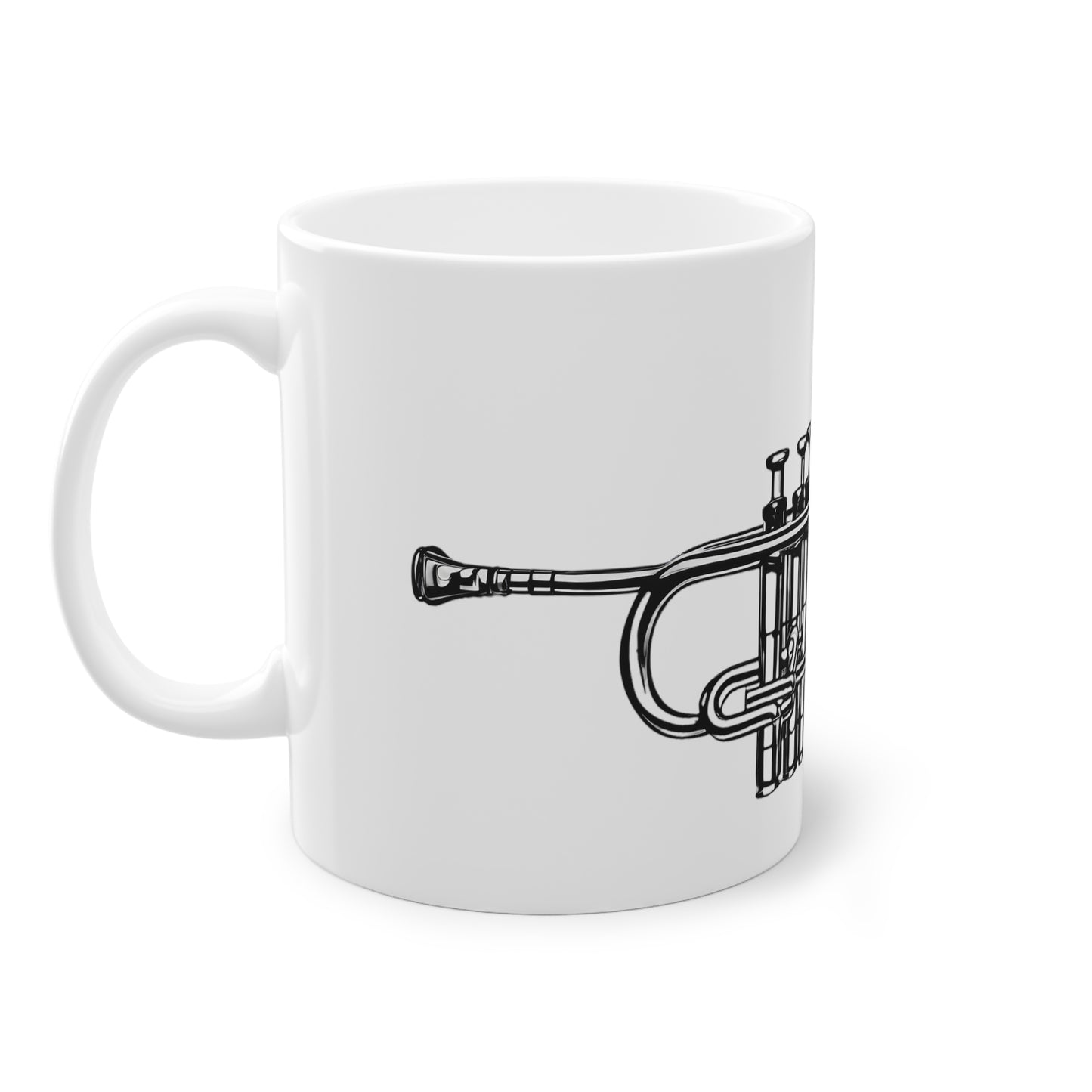 Weisse Tasse "I love Trumpet"