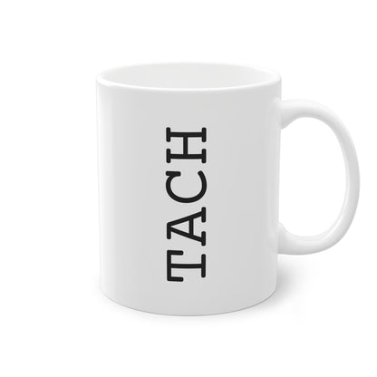 Weisse Design Tasse "Tach"