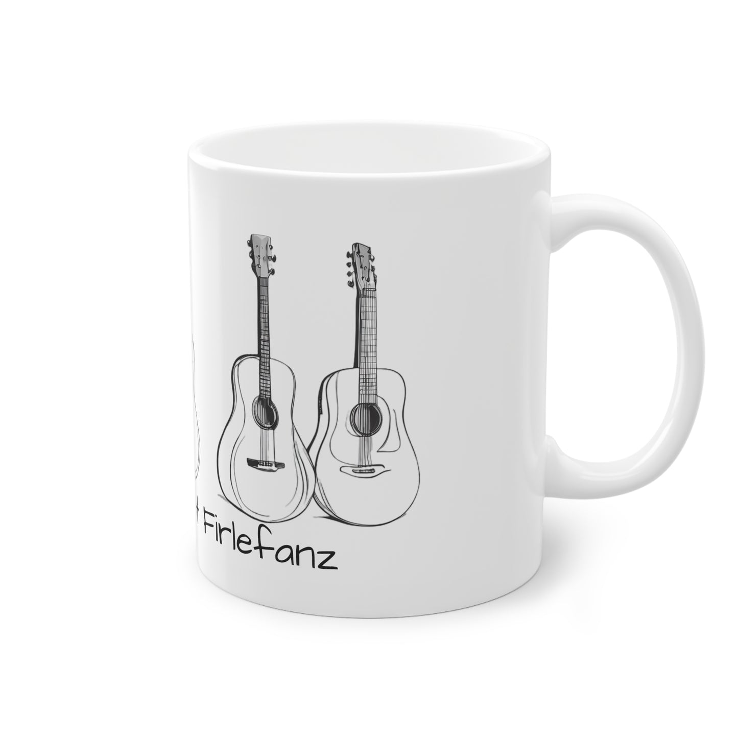 Weisse Musik Tasse "Gitarre"