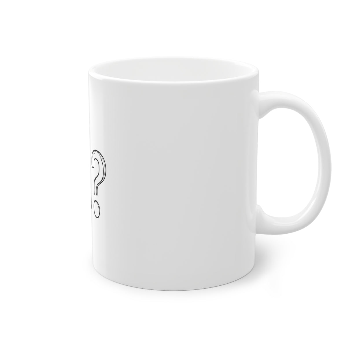 Weisse Tasse "Hä?"
