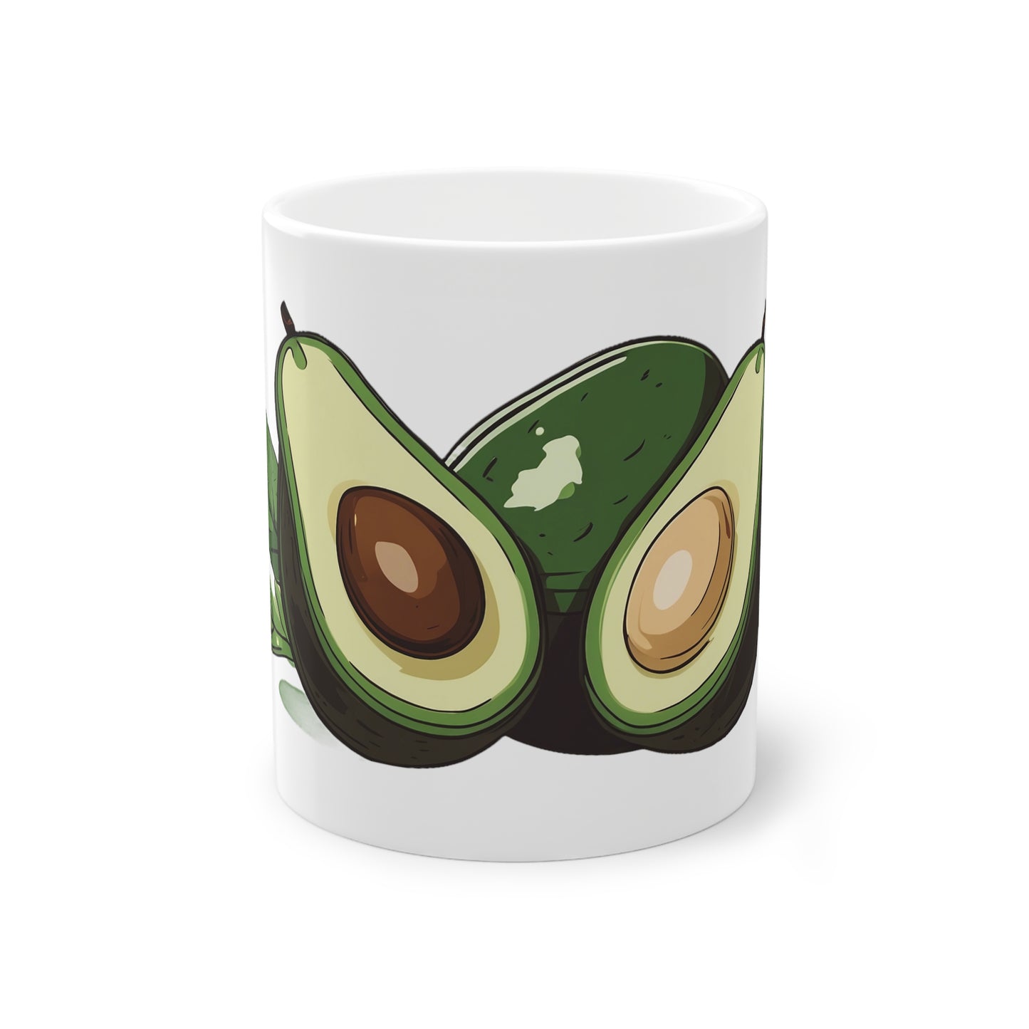 Weisse Tasse "Avocado"