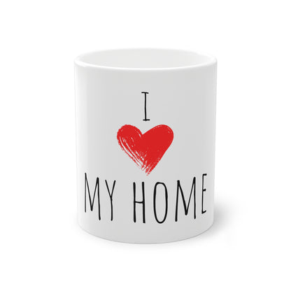 Weisse Tasse "I love my Home"