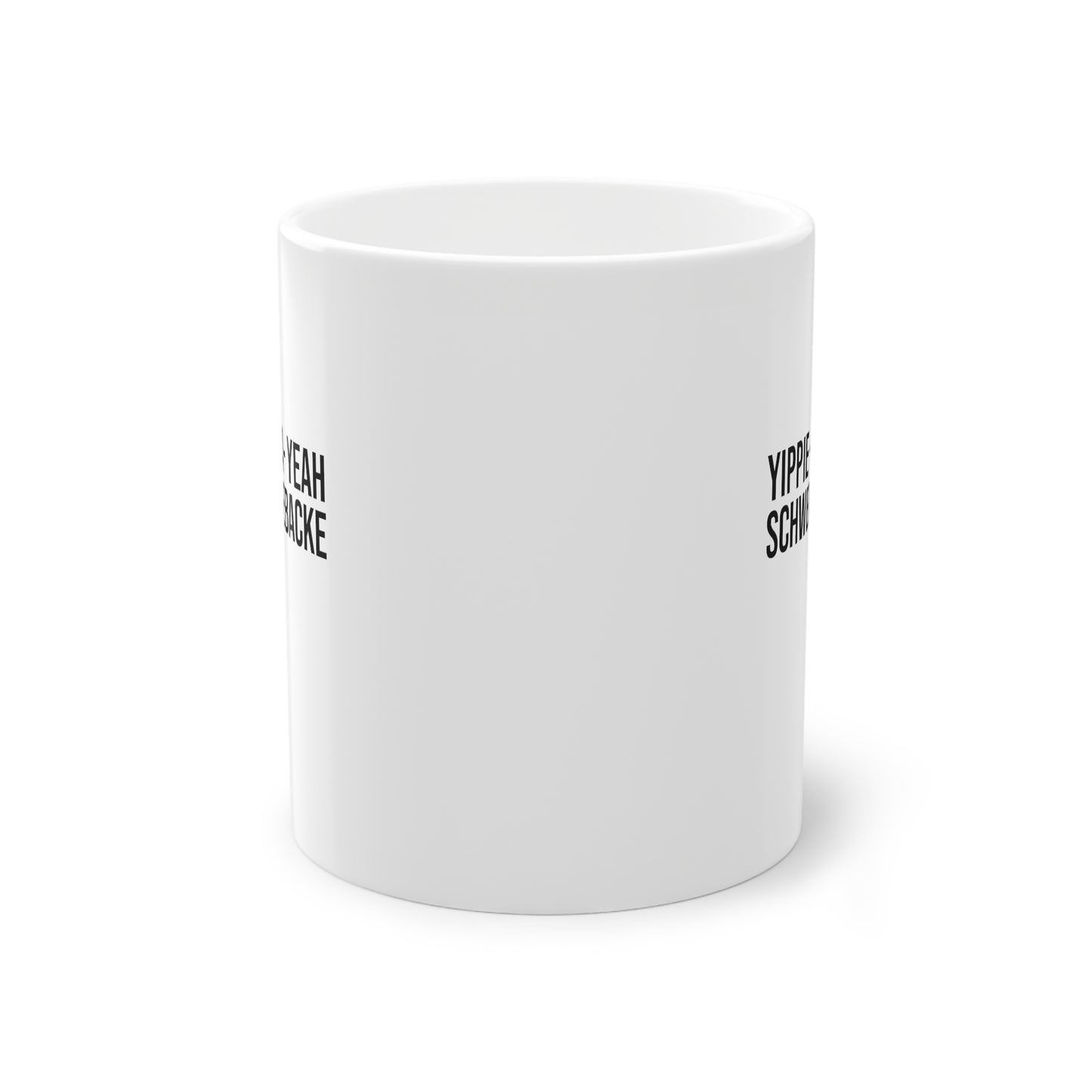 Weisse Film Tasse "Stirb langsam"