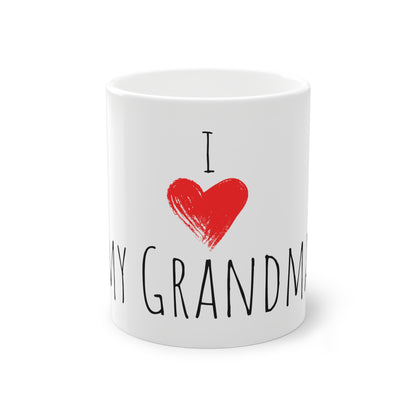 Weisse Tasse "I love my Grandma"