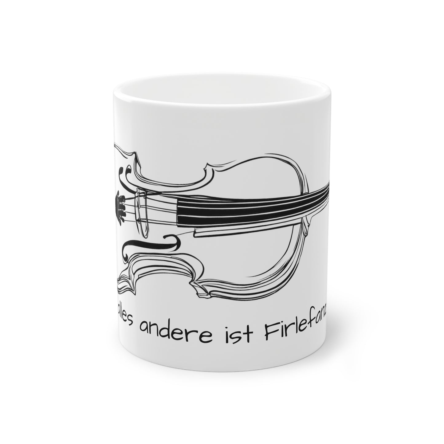 Weisse Musik Tasse "Violine"