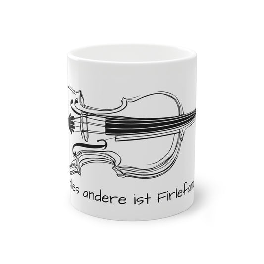 Weisse Musik Tasse "Violine"