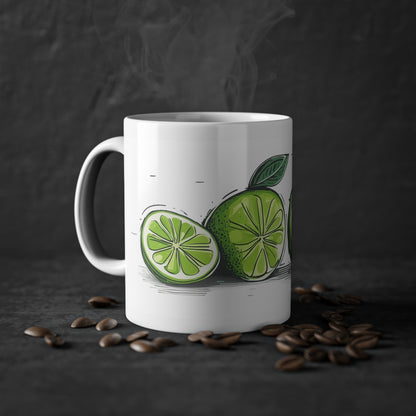 Weisse Tasse "Limonen"