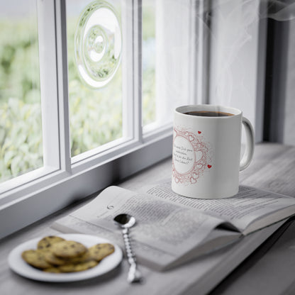 Weisse Tasse Liebeserklärung Herzknäuel "gerne wiedersehen"