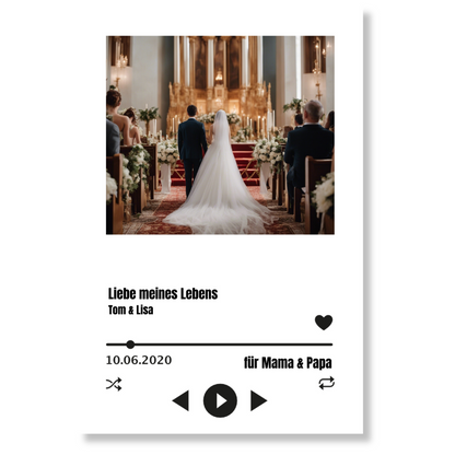 Album Cover Acryglas zur Hochzeit personalisierbar mit Foto & Text