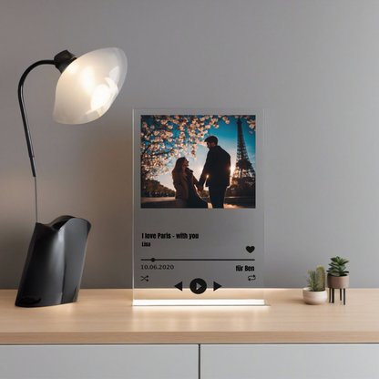 Album Cover Acryglas Dein Lieblingsort mit Partner personalisierbar mit Foto & Text