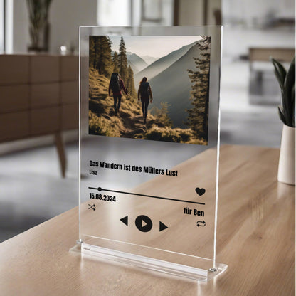 Album Cover Acryglas gemeinsame Unternehmungen personalisierbar mit Foto & Text