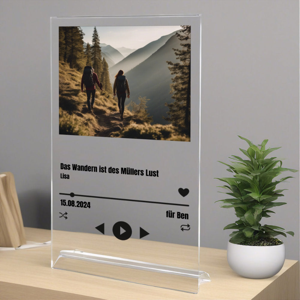 Album Cover Acryglas gemeinsame Unternehmungen personalisierbar mit Foto & Text